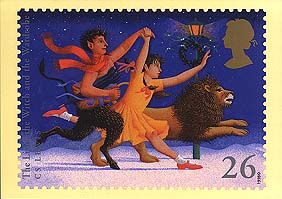 Løven, heksa og klesskapet-frimerke