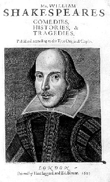 Droeshout Engraving - First Folio Portrait Page